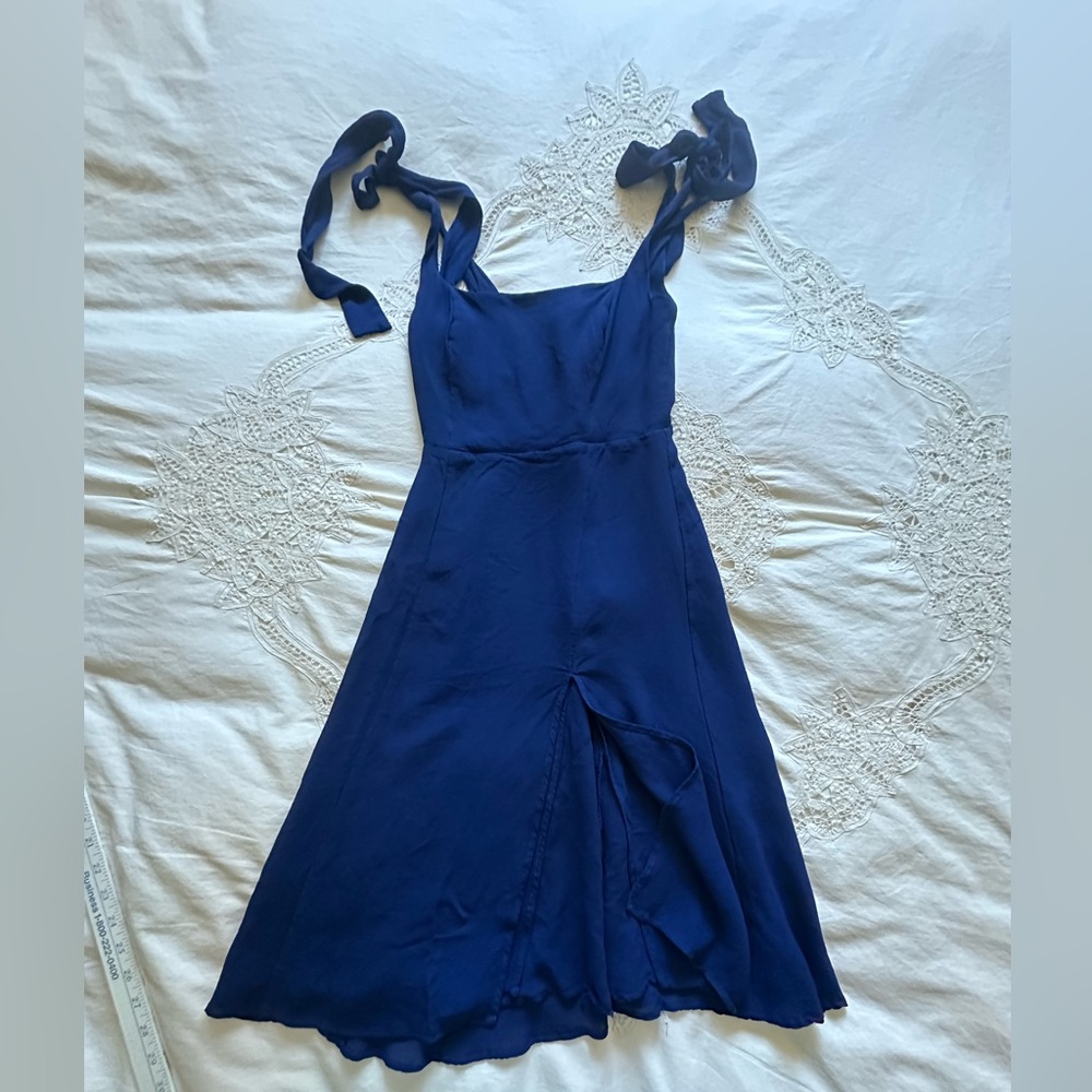 Reformation Twilight Dress in Danube Blue, Size 0